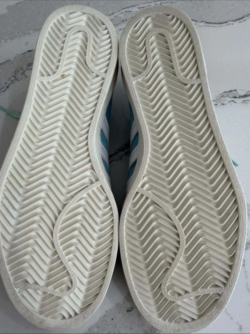 adidas Campus 80s Light Aqua Suede Sneakers with White Stripes- Size: M7|W8.5